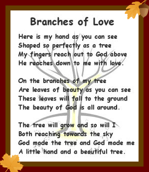 Branches of Love Poem to Use With Handprint Tree