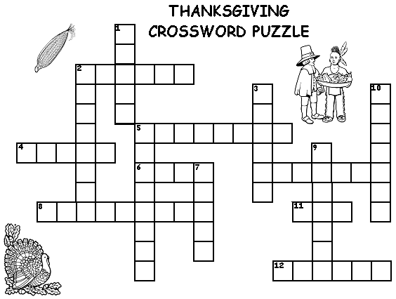 Thanksgiving Crossword Puzzle